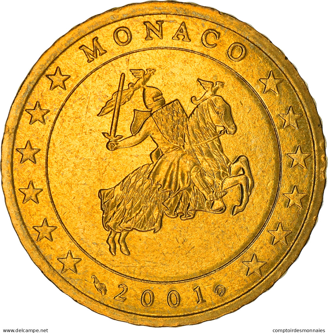 Monaco, 50 Euro Cent, 2001, Paris, SPL, Laiton, KM:172 - Monaco