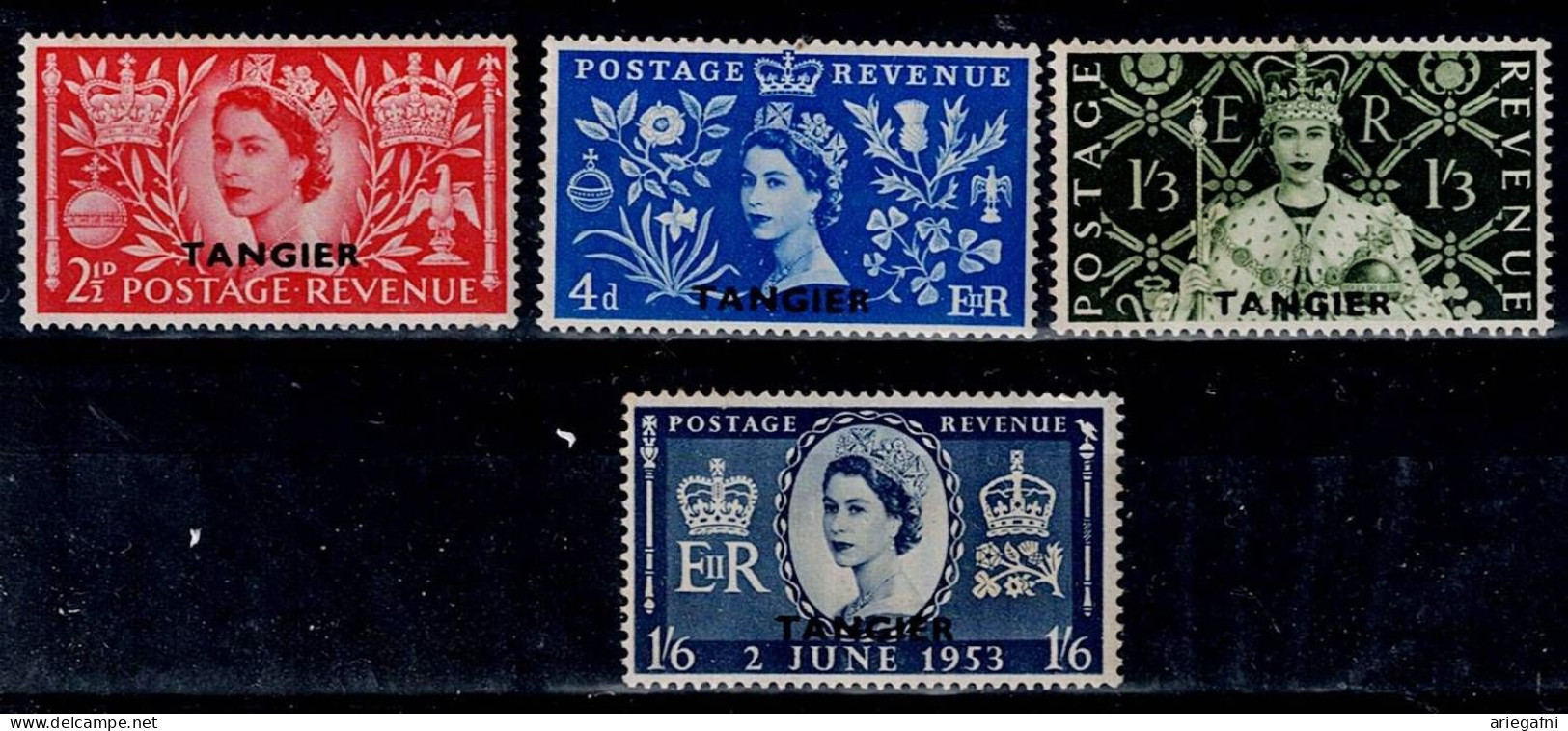 BRITISH MOROCCO / TANGIER 1953 CORONATION OF QUEEN ELIZABETH II MI No 76-9 MNH VF!! - Morocco Agencies / Tangier (...-1958)