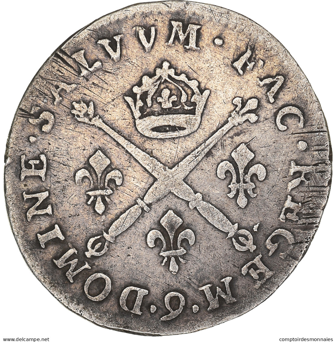 Monnaie, France, Louis XIV, 10 Sols Aux Insignes, 10 Sols-1/8 Ecu, 1706, Rennes - 1643-1715 Louis XIV The Great