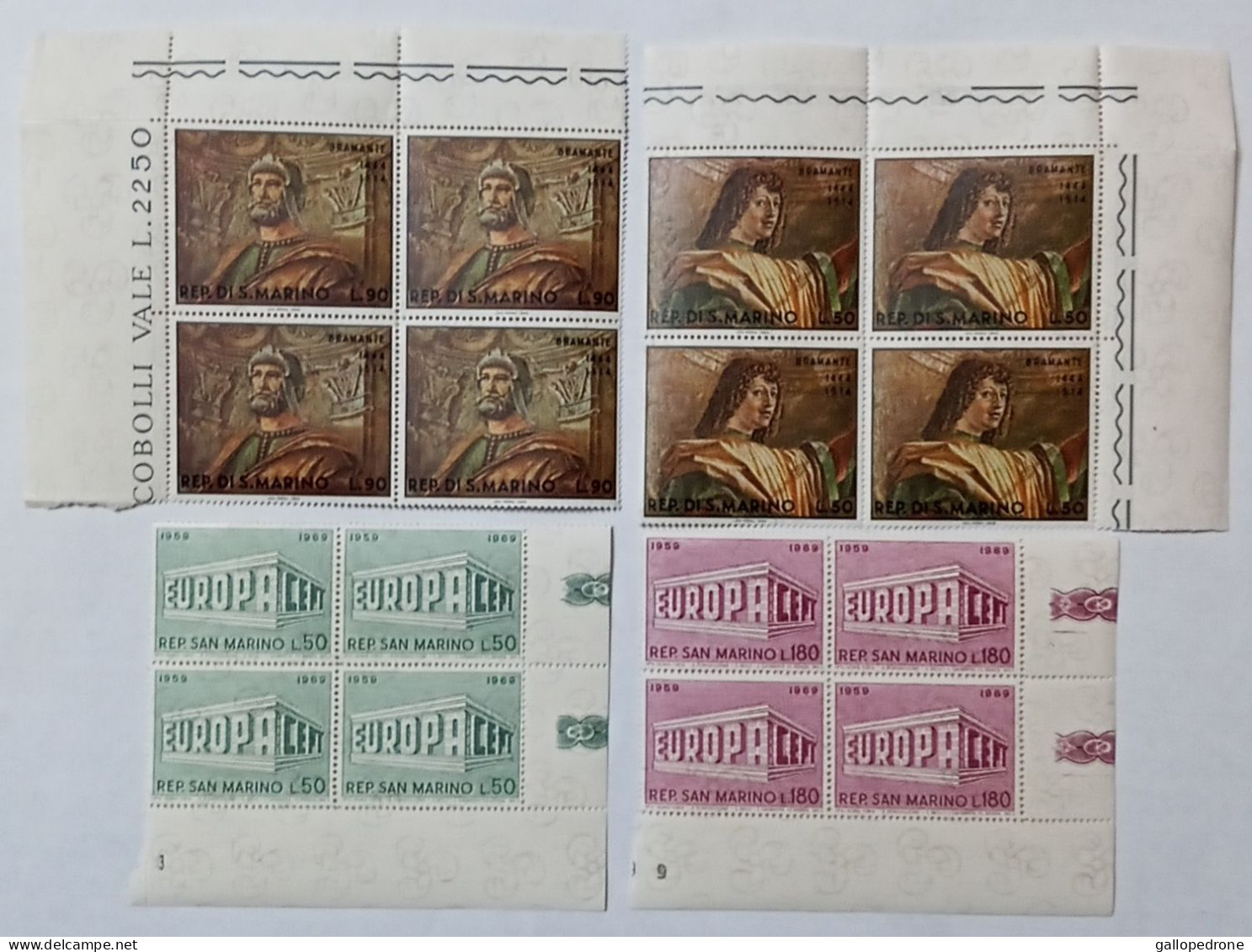 1969 San Marino, 3 Serie Complete In Quartina D'angolo NUOVI MNH** - Neufs