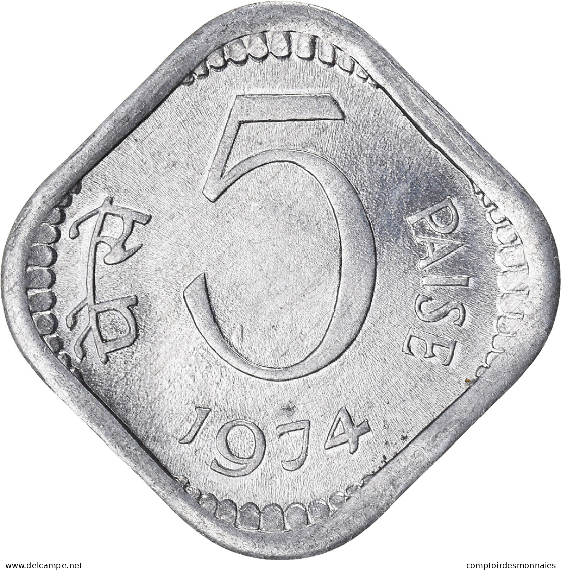 Monnaie, République D'Inde, 5 Paise, 1974 - Inde