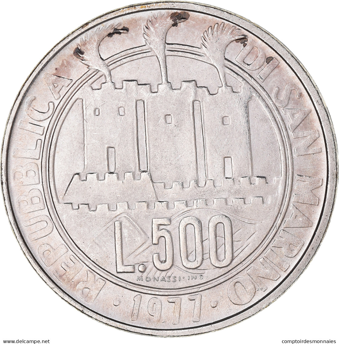Monnaie, Saint Marin , 500 Lire, 1977, SPL, Argent, KM:71 - Saint-Marin