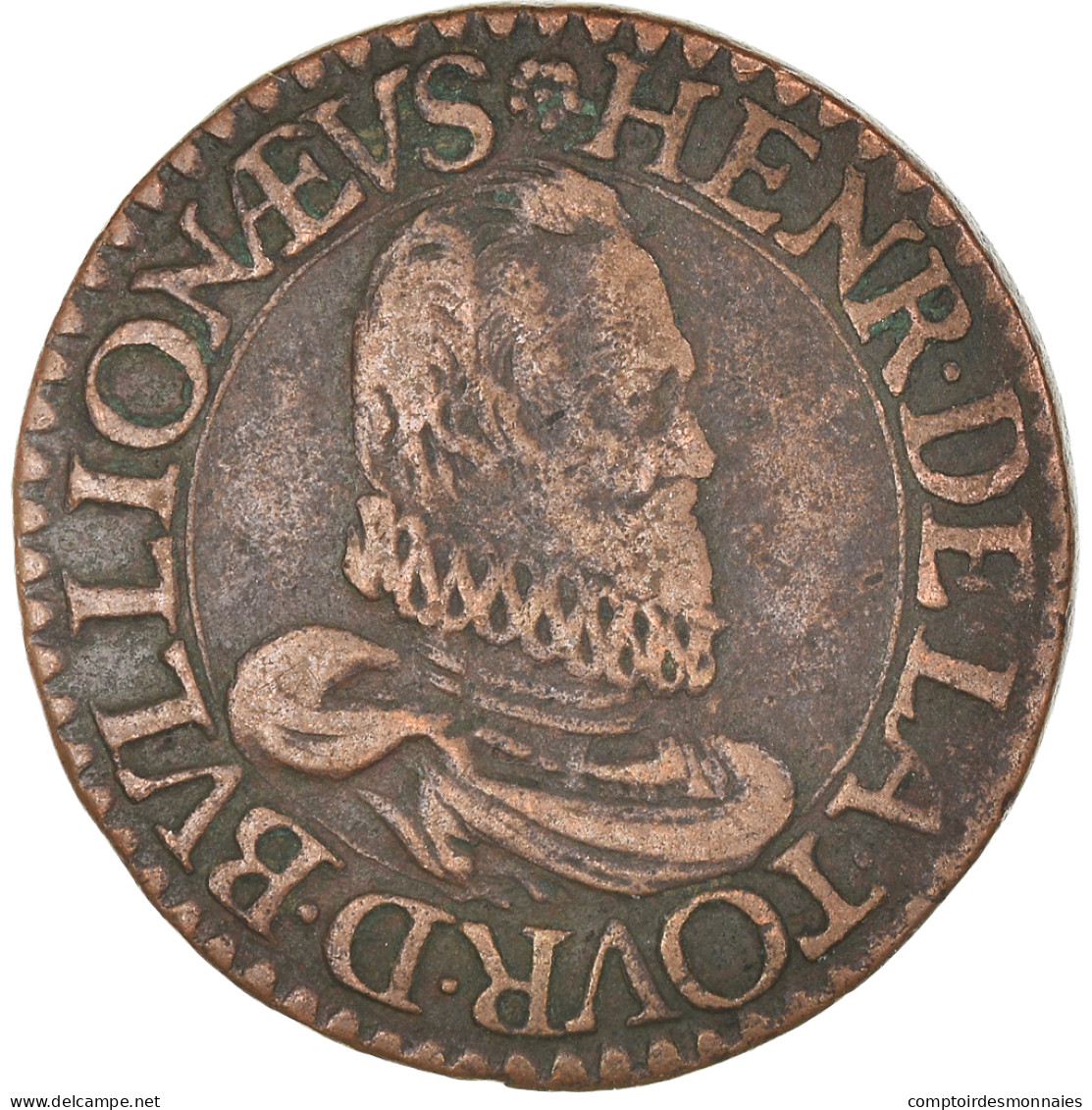 Monnaie, France, Henri De La Tour D'Auvergne, Double Tournois, 1614, Bouillon - Autres & Non Classés