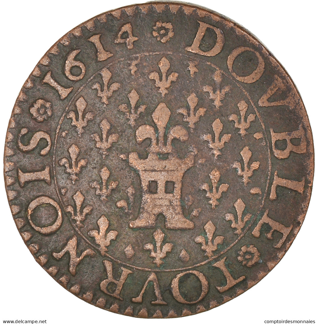 Monnaie, France, Henri De La Tour D'Auvergne, Double Tournois, 1614, Bouillon - Altri & Non Classificati