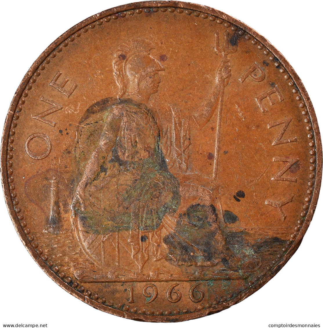 Monnaie, Grande-Bretagne, Penny, 1966 - D. 1 Penny