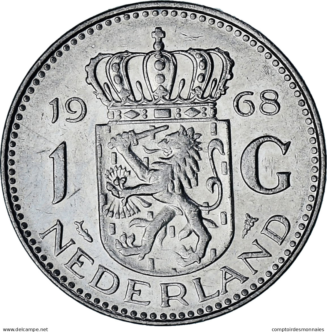 Pays-Bas, Juliana, Gulden, 1968, Nickel, TTB+, KM:184a - 1948-1980: Juliana