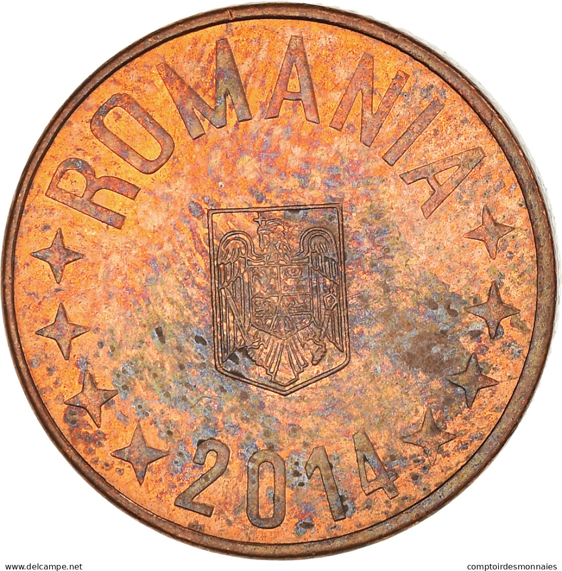 Monnaie, Roumanie, 5 Bani, 2014, Bucharest, TB+, Cuivre Plaqué Acier, KM:190 - Romania