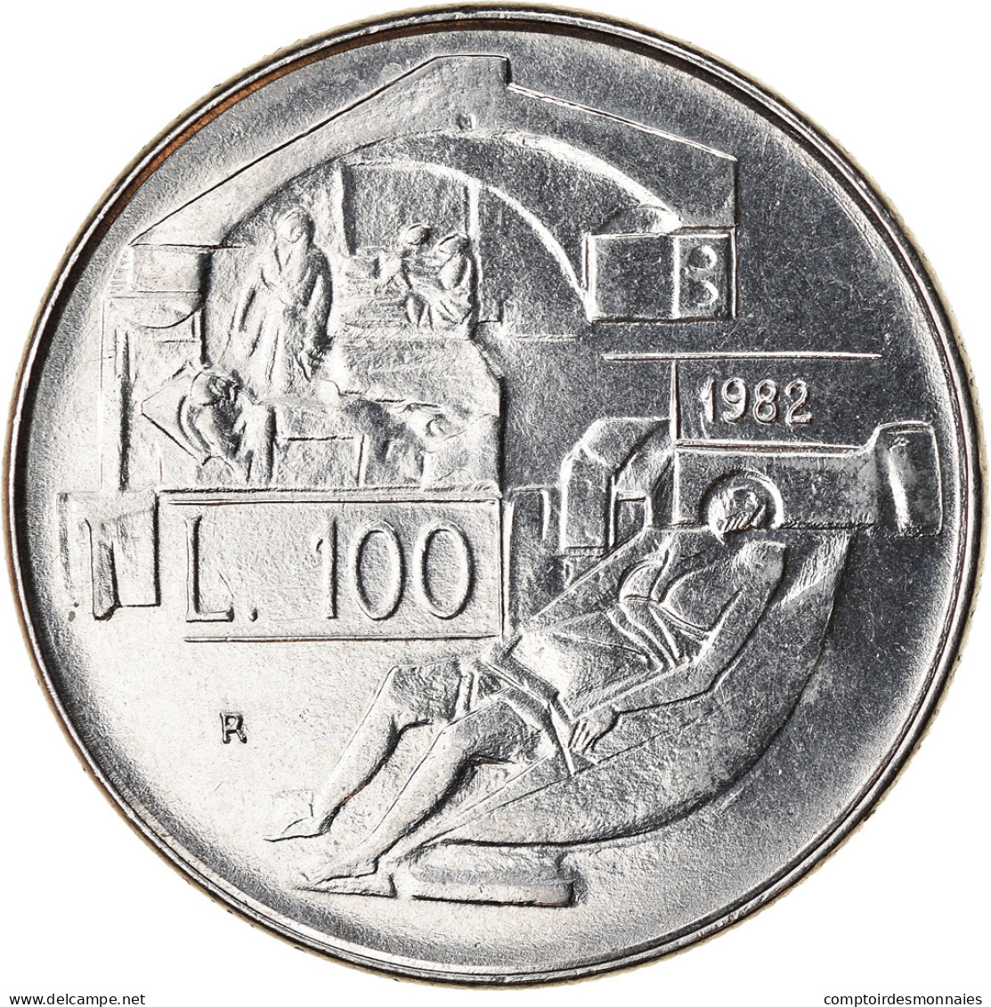 Monnaie, San Marino, 100 Lire, 1982, Rome, SPL, Steel, KM:137 - San Marino