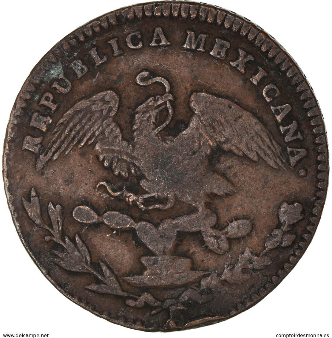 Monnaie, Mexique, 1/4 Real, Un Quarto/Una Quartilla, 1836, Mexico City, TB+ - Mexique