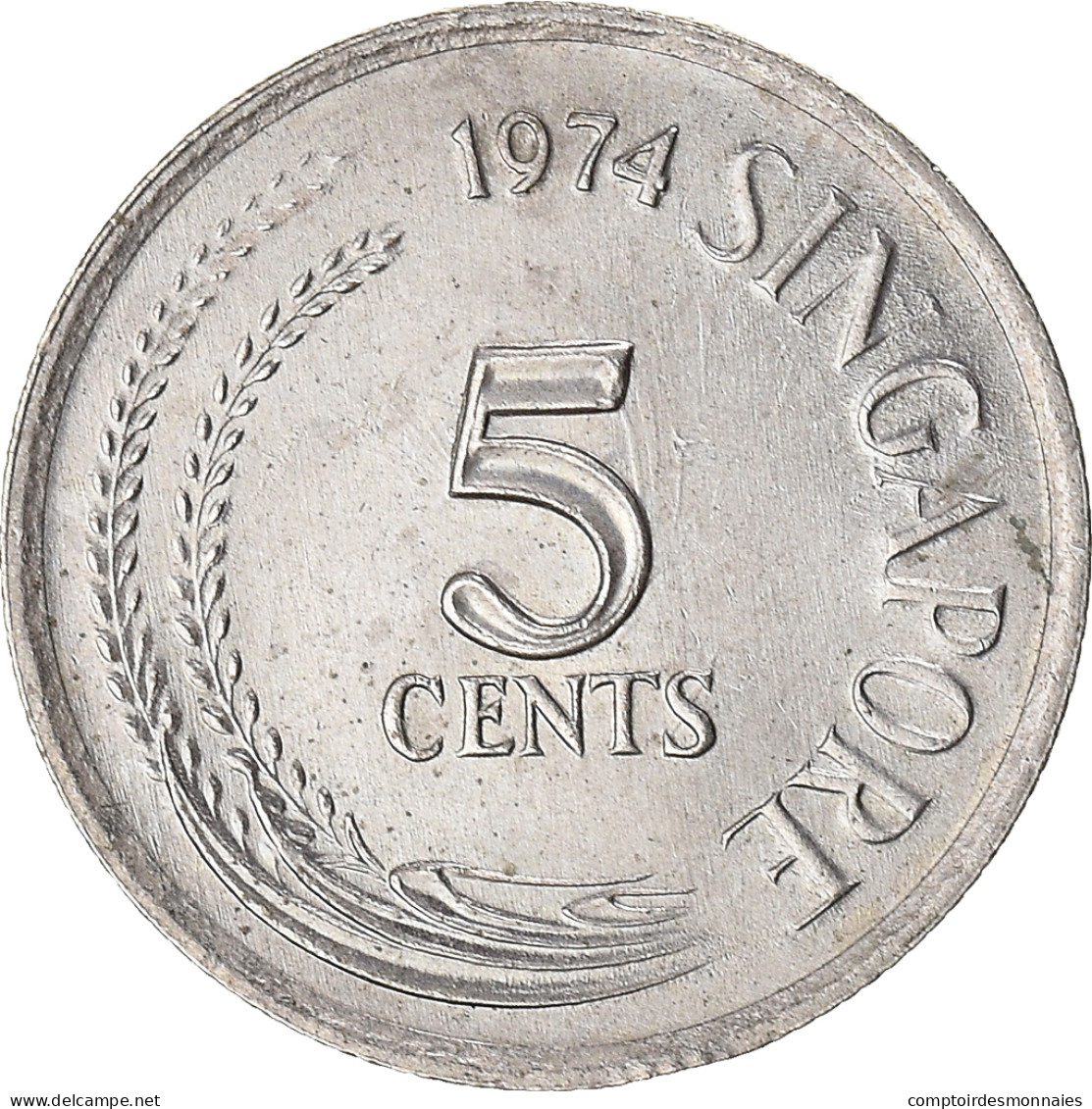 Monnaie, Singapour, 5 Cents, 1974 - Singapore
