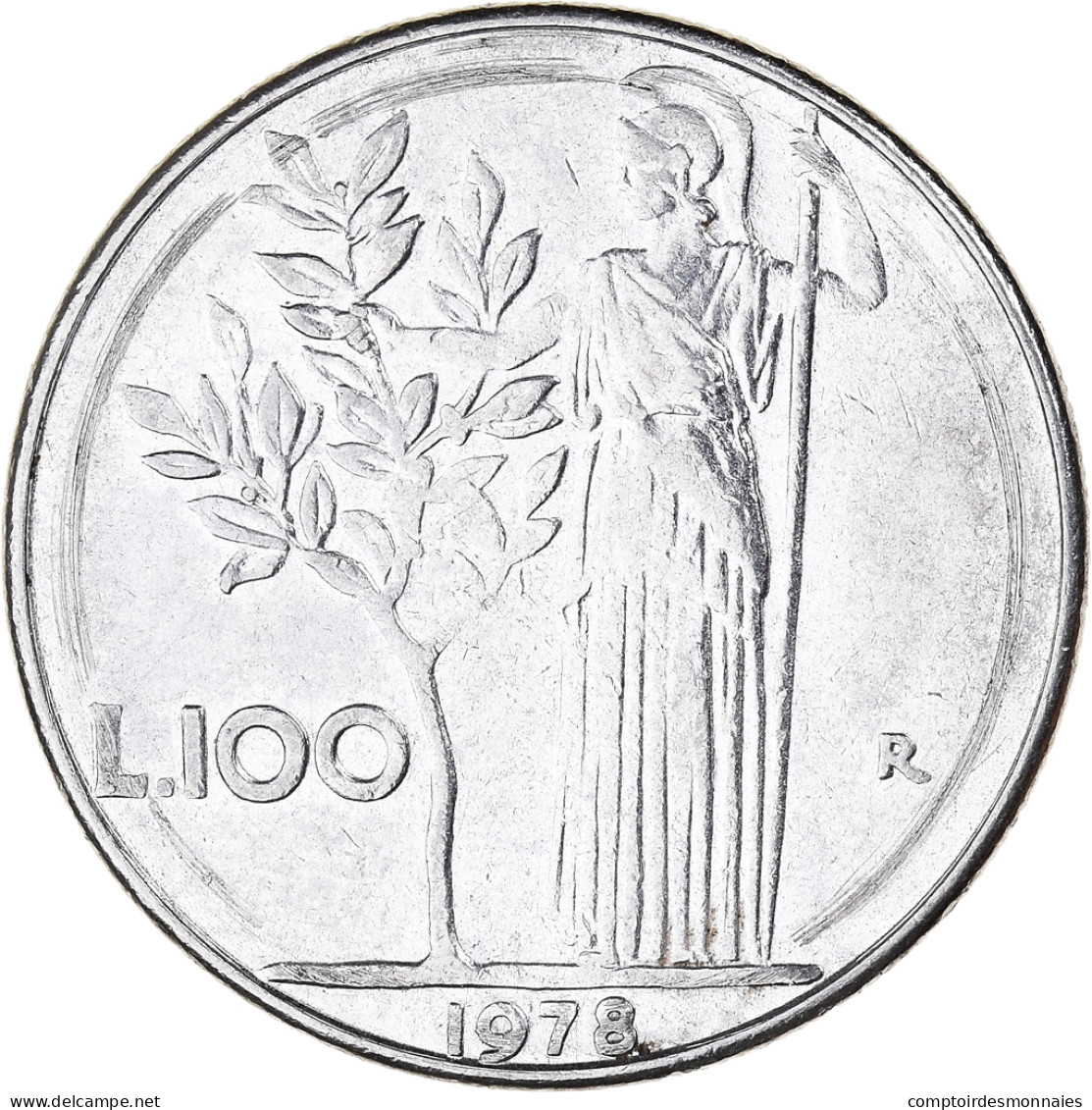 Monnaie, Italie, 100 Lire, 1978, Rome, TB+, Acier Inoxydable, KM:96.1 - 100 Liras