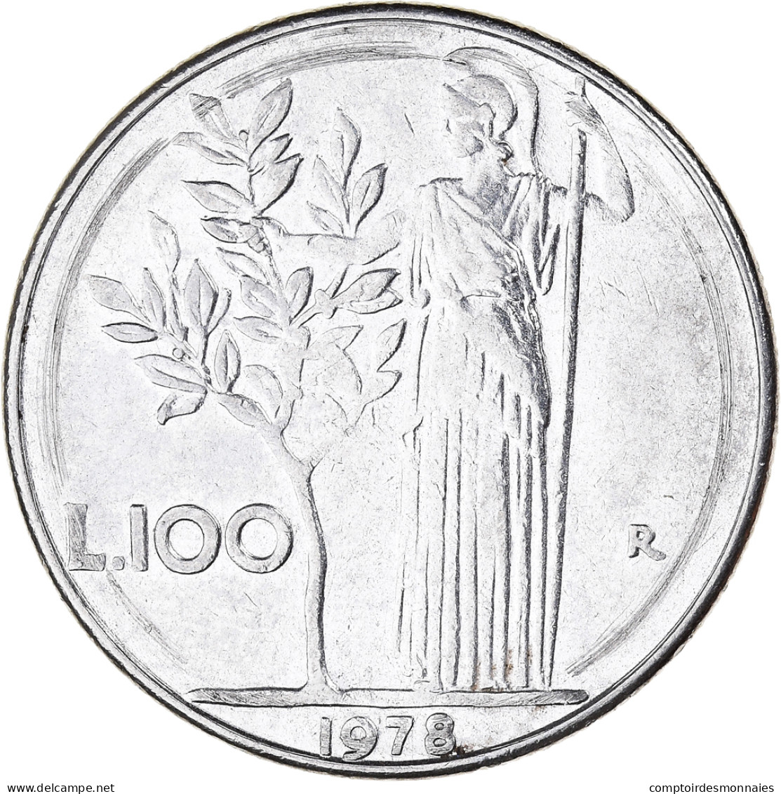 Monnaie, Italie, 100 Lire, 1978, Rome, TB+, Acier Inoxydable, KM:96.1 - 100 Lire