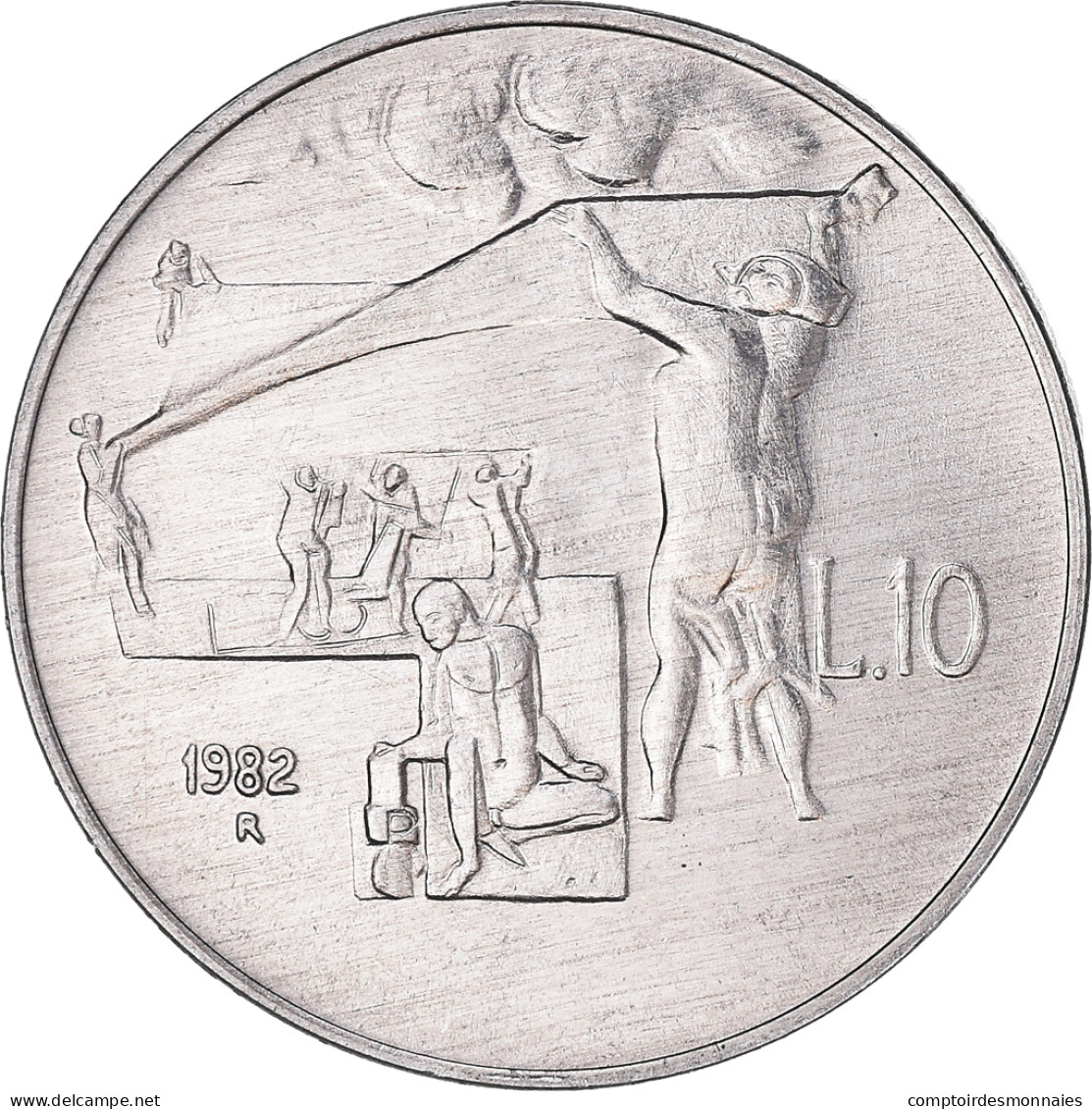 Monnaie, Saint Marin , 10 Lire, 1982, Rome, SPL, Aluminium, KM:134 - San Marino