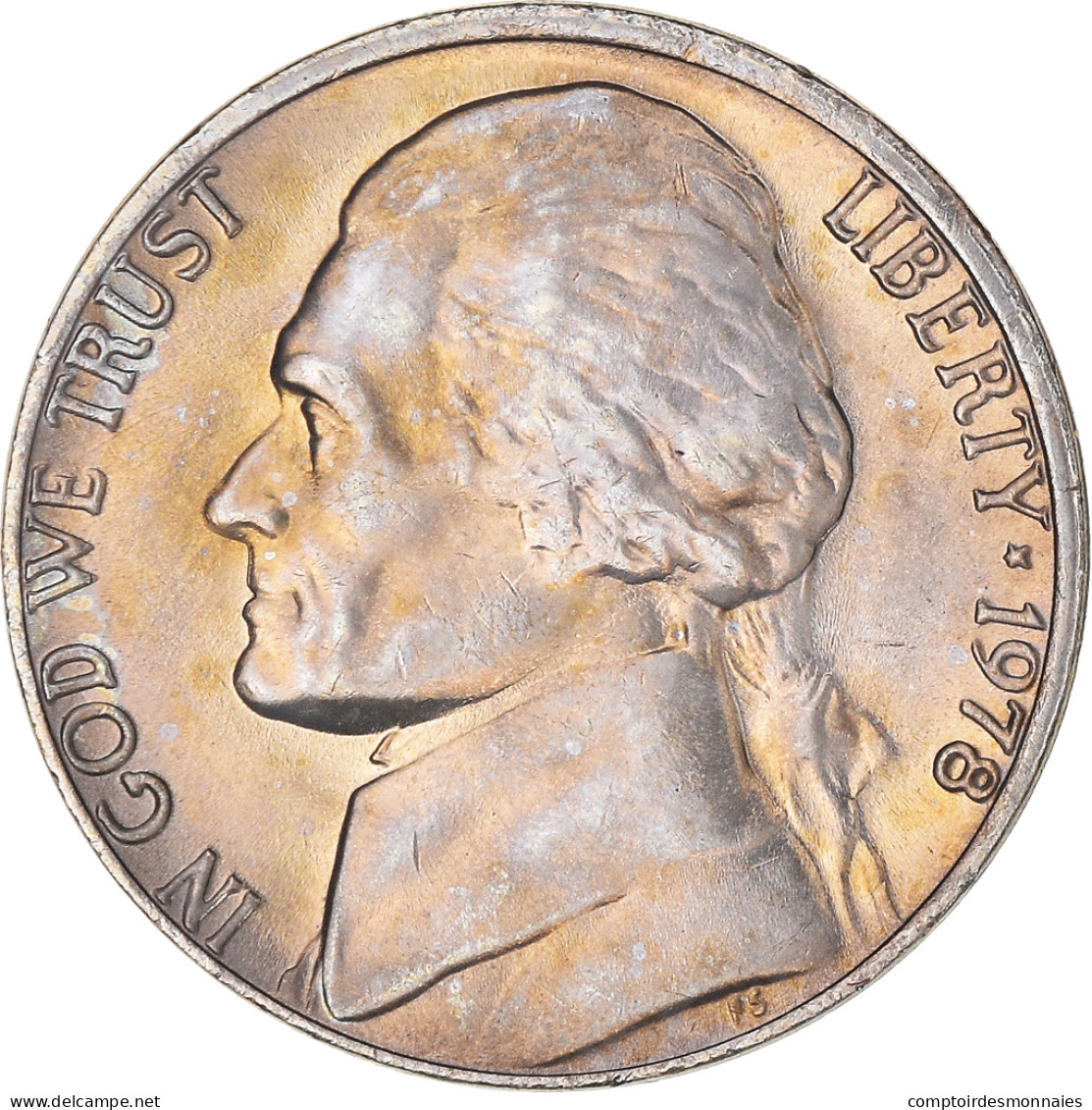 Monnaie, États-Unis, Jefferson Nickel, 5 Cents, 1978, U.S. Mint, Philadelphie - 1938-…: Jefferson