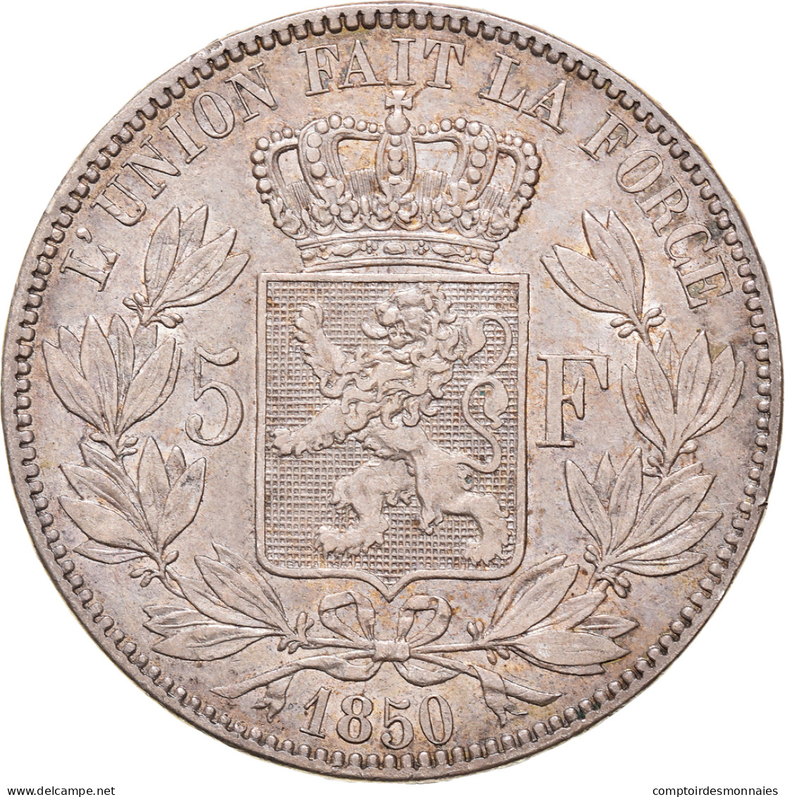 Monnaie, Belgique, Leopold I, 5 Francs, 5 Frank, 1850, SUP, Argent, KM:17 - 5 Francs