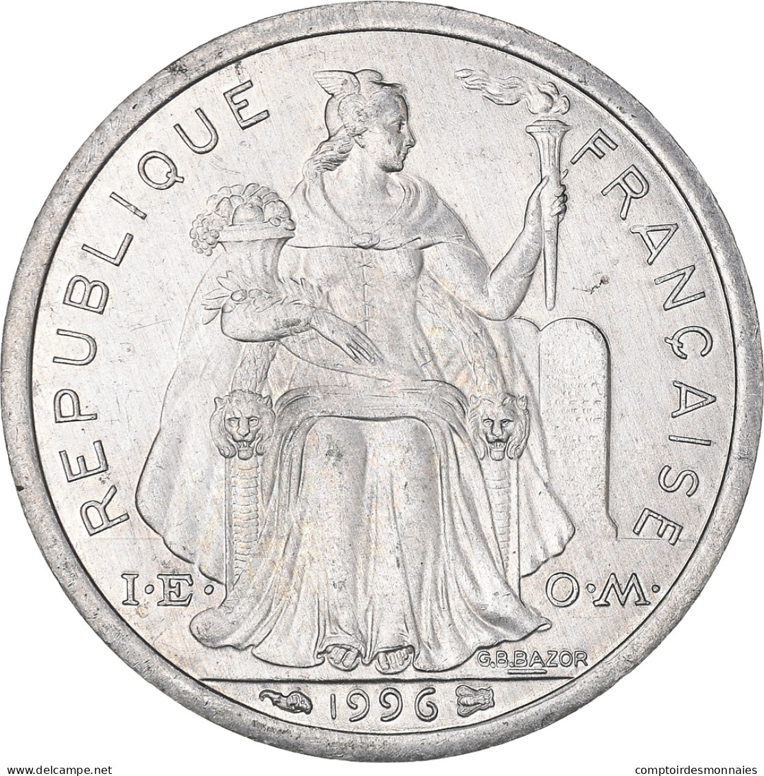 Monnaie, Nouvelle-Calédonie, Franc, 1996, Paris, SUP, Aluminium, KM:10 - Nueva Caledonia