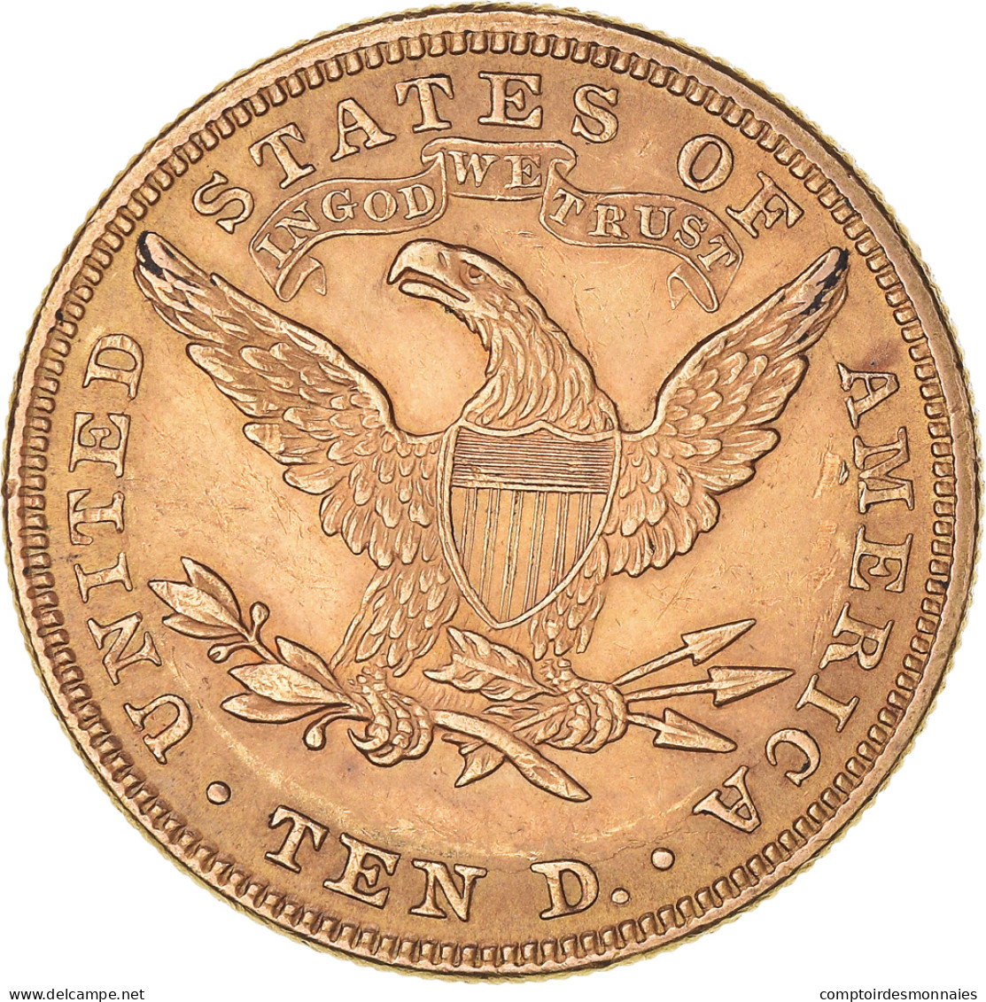 Monnaie, États-Unis, Coronet Head, 10 Dollars, 1897, Philadelphie, TTB+, Or - 10$ - Eagle - 1866-1907: Coronet Head