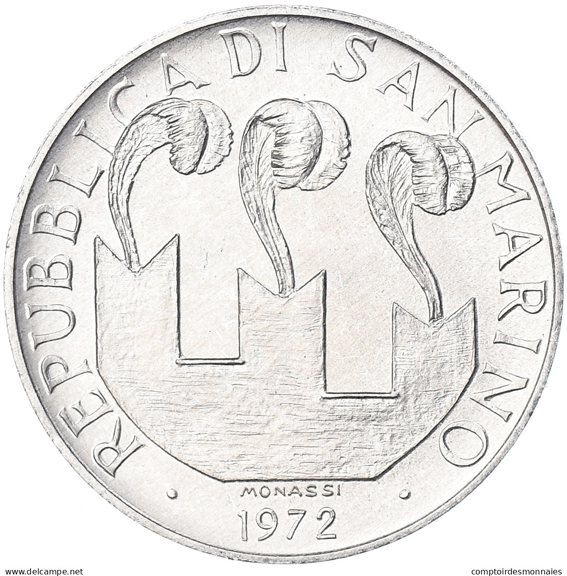 Monnaie, Saint Marin , 10 Lire, 1972, Rome, FDC, FDC, Aluminium, KM:17 - San Marino