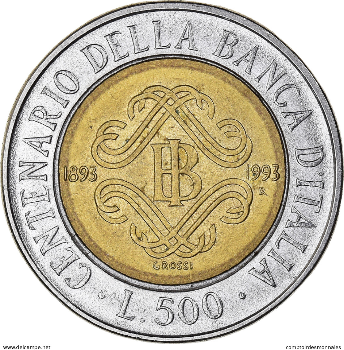 Monnaie, Italie, 500 Lire, 1993, Rome, TB+, Bimétallique, KM:160 - 500 Liras