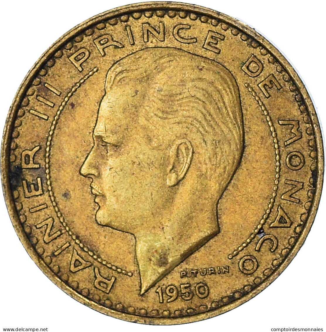 Monnaie, Monaco, 10 Francs, 1950 - 1949-1956 Anciens Francs