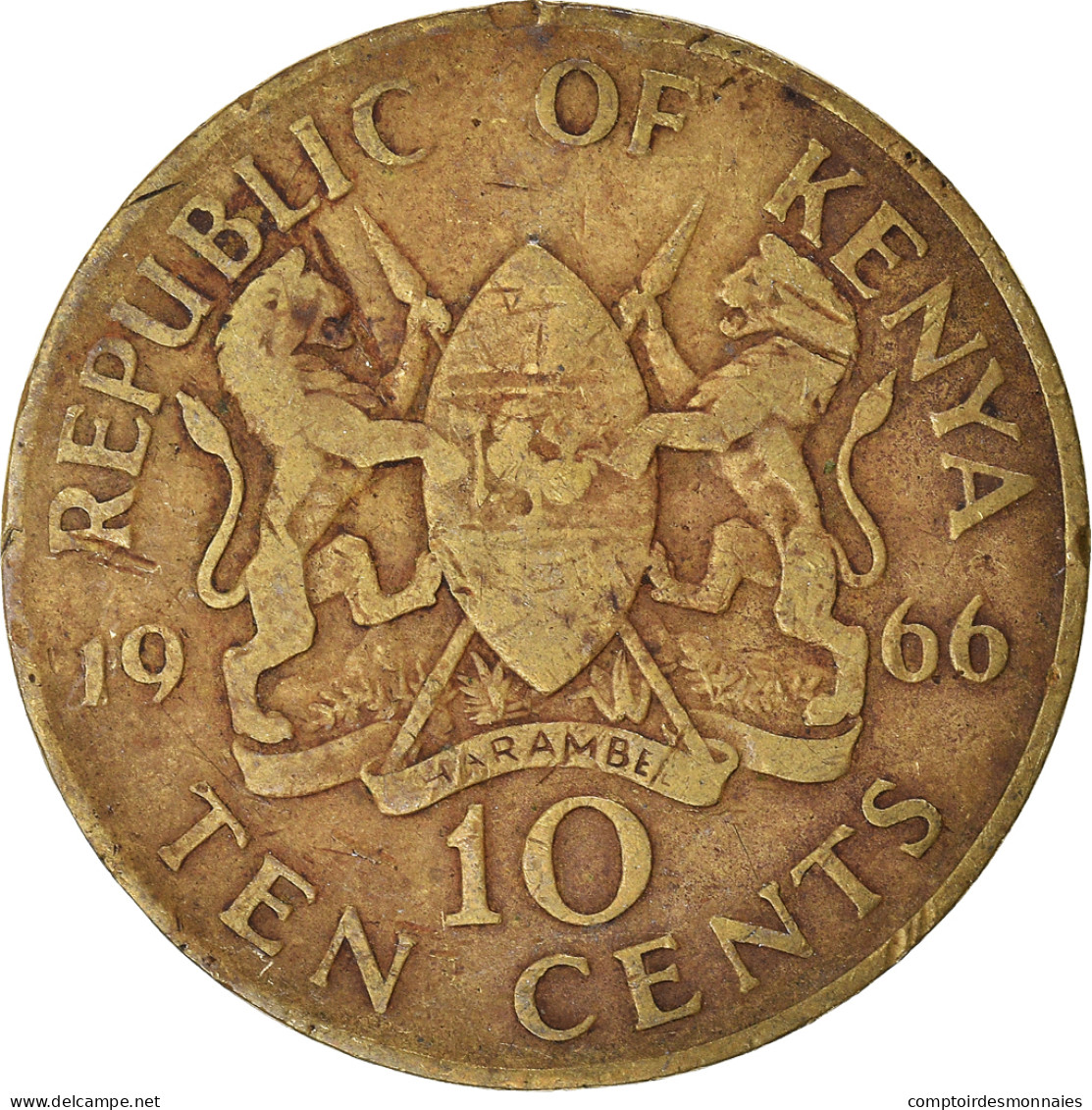 Monnaie, Kenya, 10 Cents, 1966 - Kenya