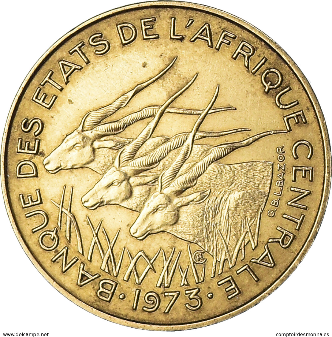 Monnaie, États De L'Afrique Centrale, 5 Francs, 1973 - Cameroon