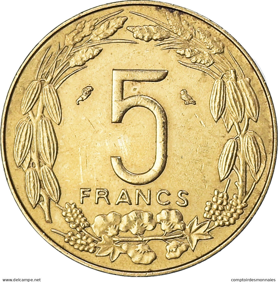 Monnaie, États De L'Afrique Centrale, 5 Francs, 1973 - Camerun