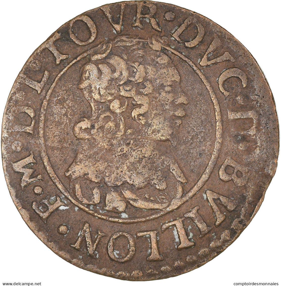 Monnaie, France, Ardennes, Fréd-Maurice De La Tour, Double Tournois, 1637 - Andere & Zonder Classificatie