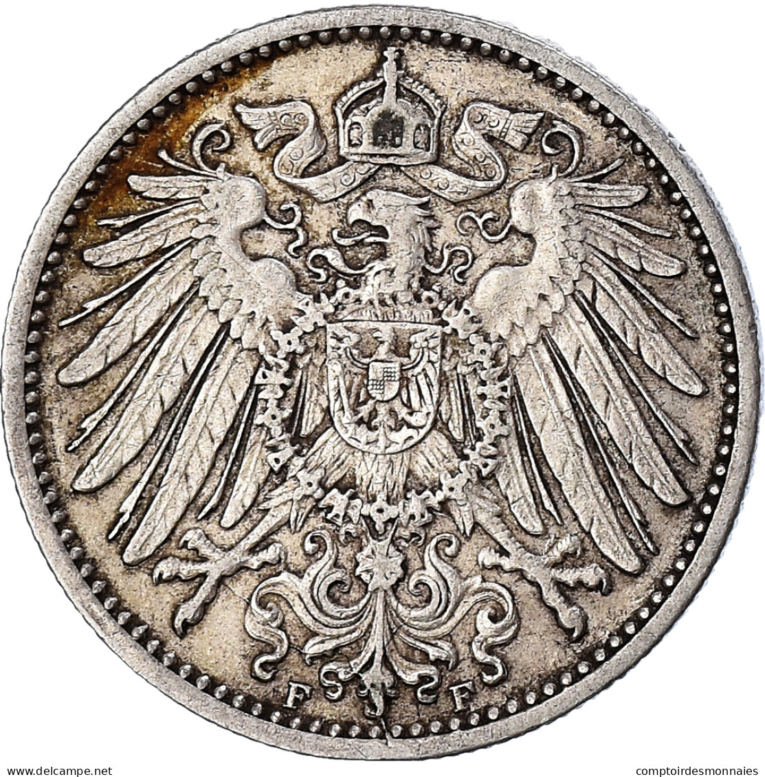 Monnaie, Empire Allemand, Wilhelm II, Mark, 1910, Stuttgart, TTB+, Argent, KM:14 - 1 Mark