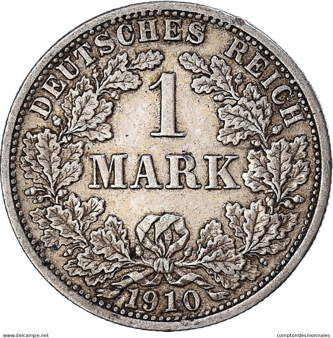 Monnaie, Empire Allemand, Wilhelm II, Mark, 1910, Stuttgart, TTB+, Argent, KM:14 - 1 Mark
