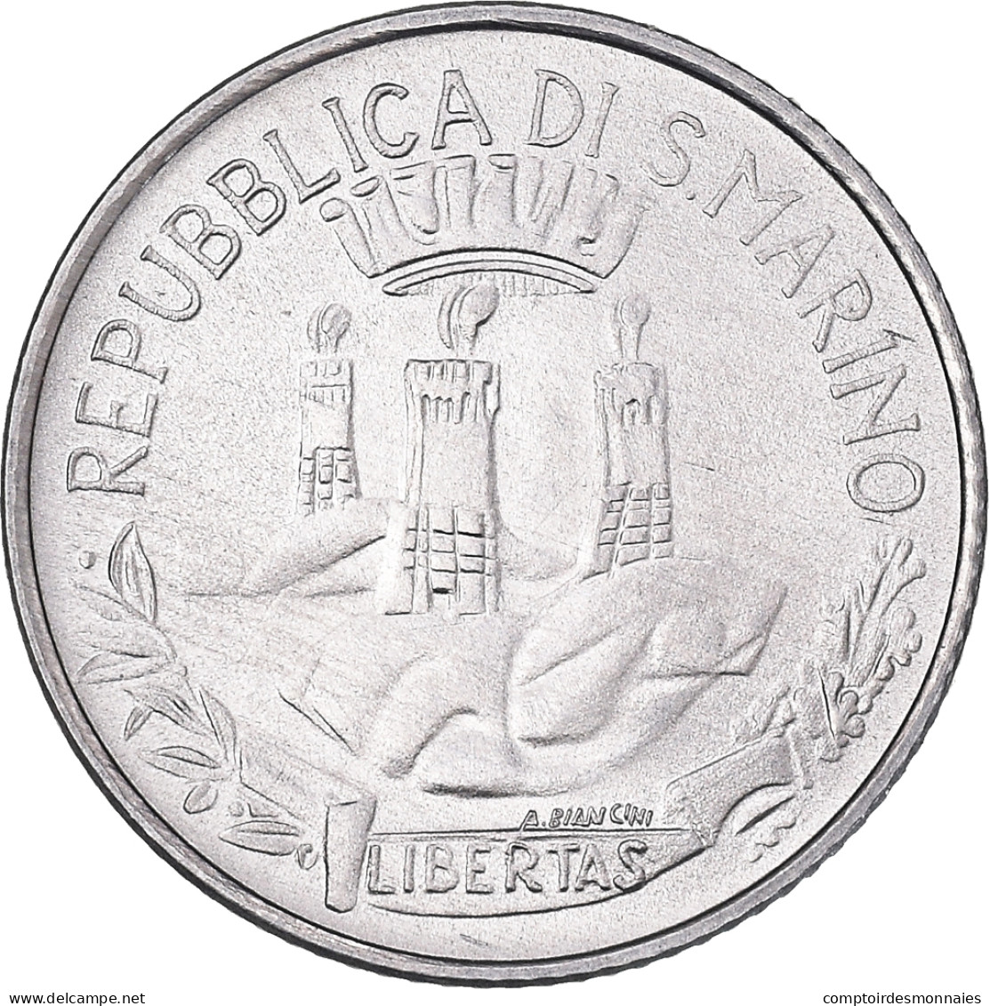 Monnaie, Saint Marin , 2 Lire, 1982, Rome, FDC, Aluminium, KM:132 - San Marino