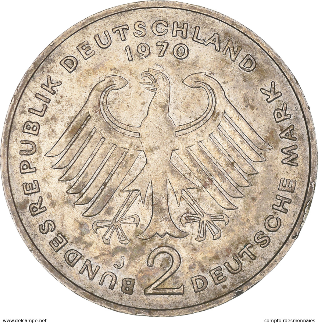 Monnaie, République Fédérale Allemande, 2 Mark, 1970, Hambourg, TB - 2 Marchi