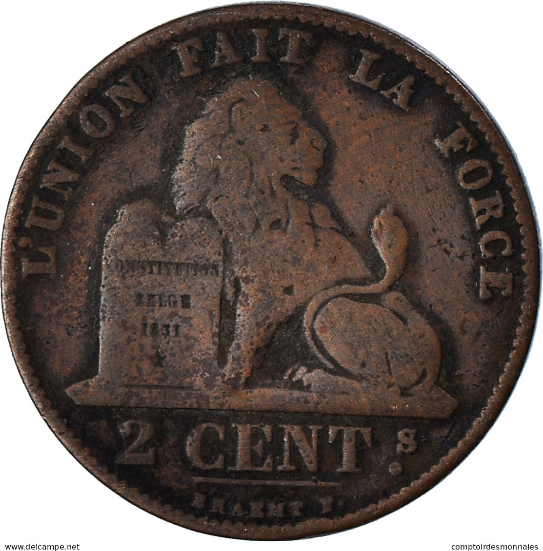 Monnaie, Belgique, 2 Centimes, 1876 - 2 Cent