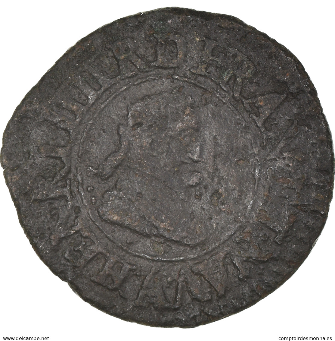 Monnaie, France, Henri IV, Denier Tournois, 1607, Paris, TB, Cuivre, CGKL:224 - 1589-1610 Enrico IV
