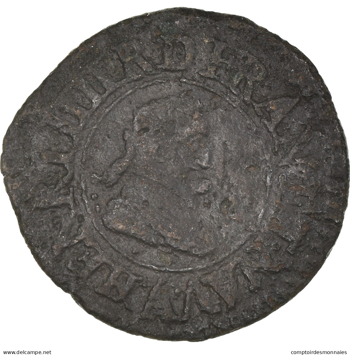 Monnaie, France, Henri IV, Denier Tournois, 1607, Paris, TB, Cuivre, CGKL:224 - 1589-1610 Henri IV Le Vert-Galant