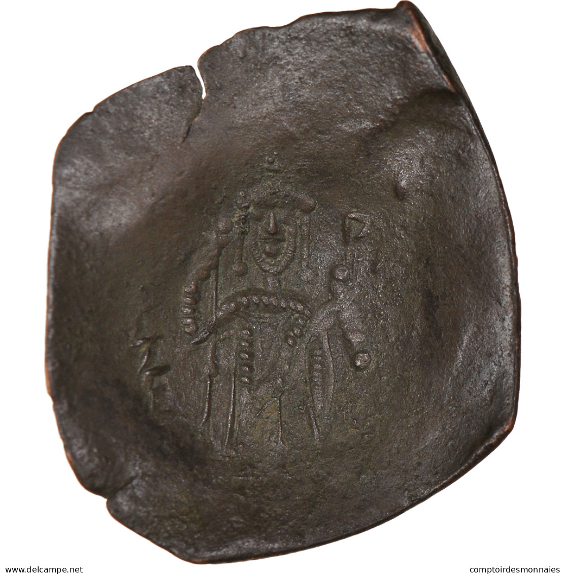 Monnaie, Isaac II Angelus, Aspron Trachy, 1185-1195, Constantinople, TB+ - Byzantines