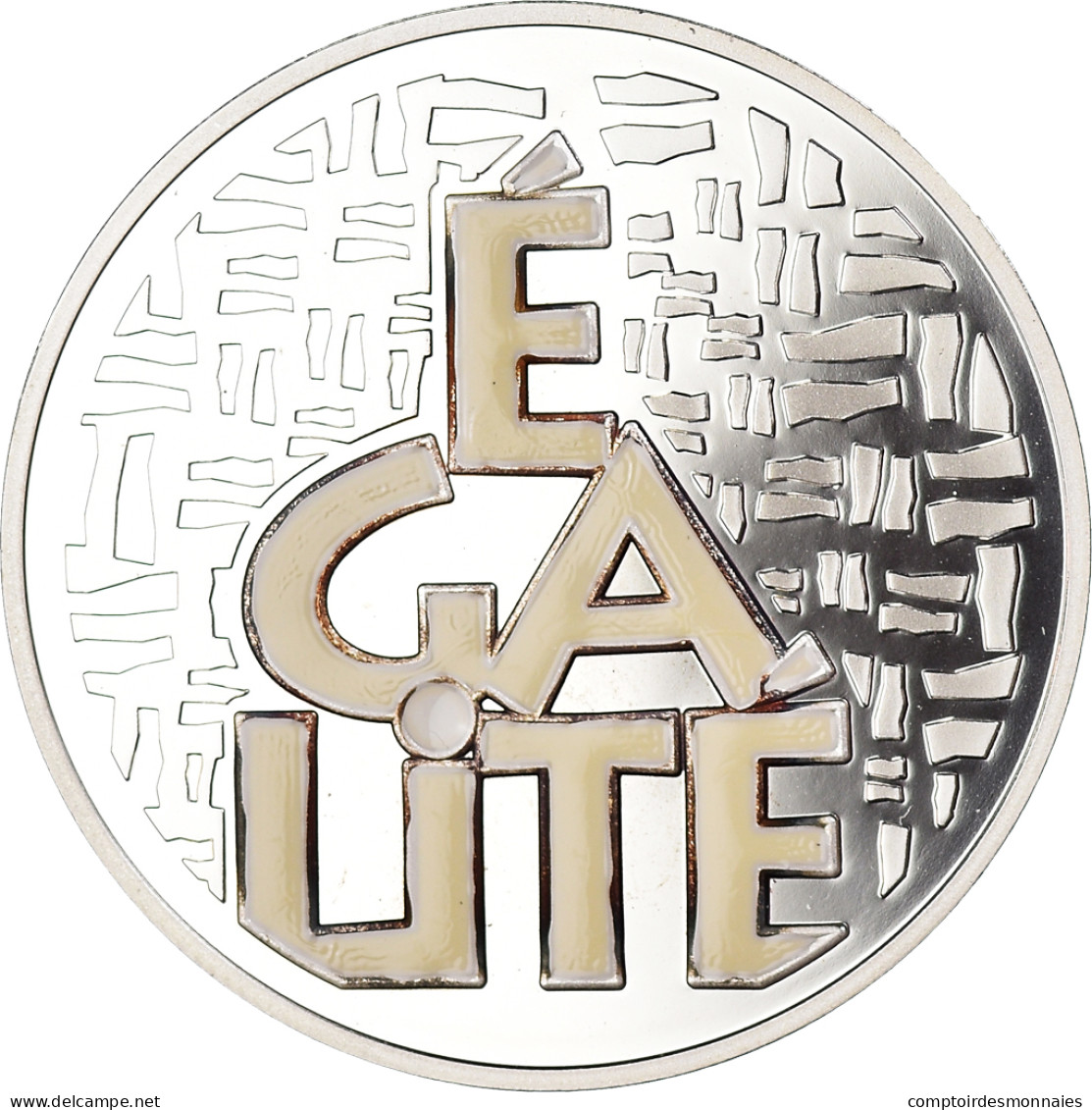Monnaie, France, Egalité, 6.55957 Francs, 2001, Paris, Egalité.BE.colorized. - Commemorative