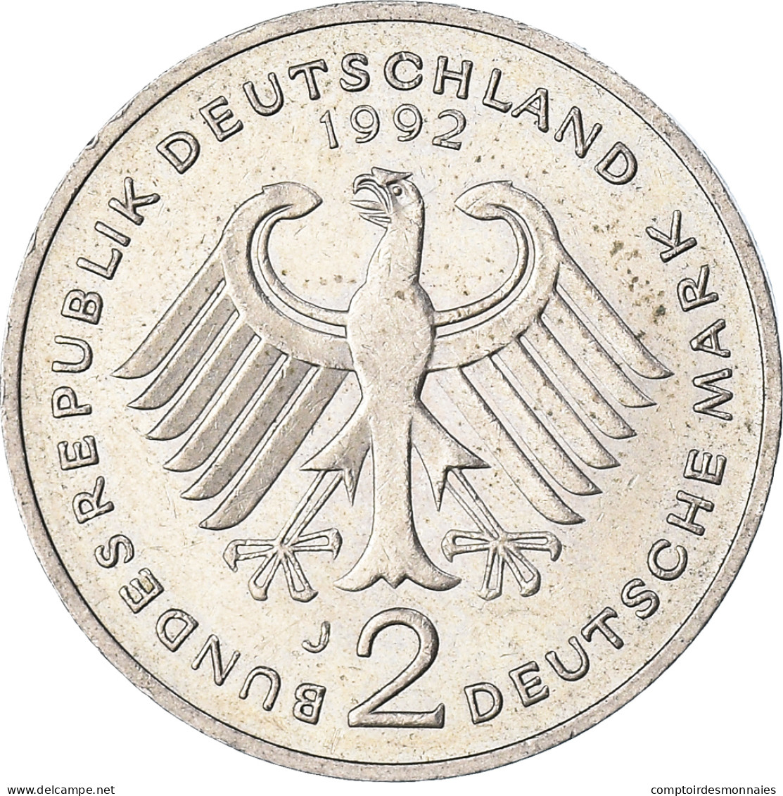 Monnaie, République Fédérale Allemande, 2 Mark, 1992 - 2 Mark