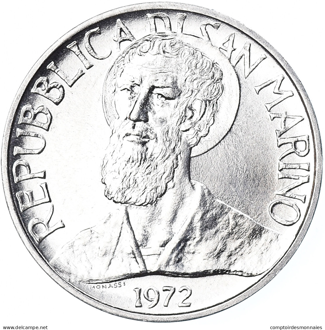 Monnaie, Saint Marin , 5 Lire, 1972, Rome, FDC, FDC, Aluminium, KM:16 - San Marino