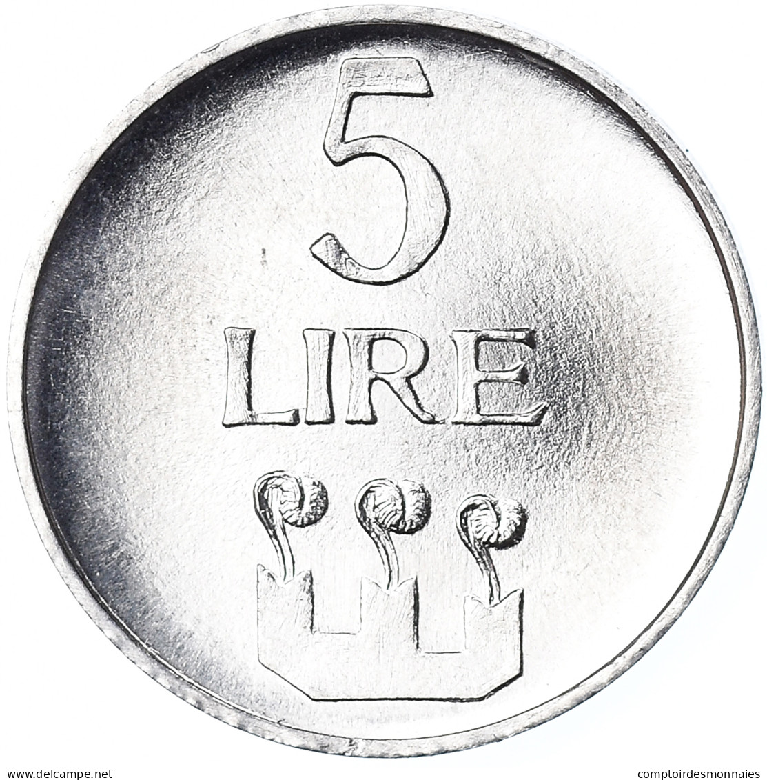 Monnaie, Saint Marin , 5 Lire, 1972, Rome, FDC, FDC, Aluminium, KM:16 - Saint-Marin