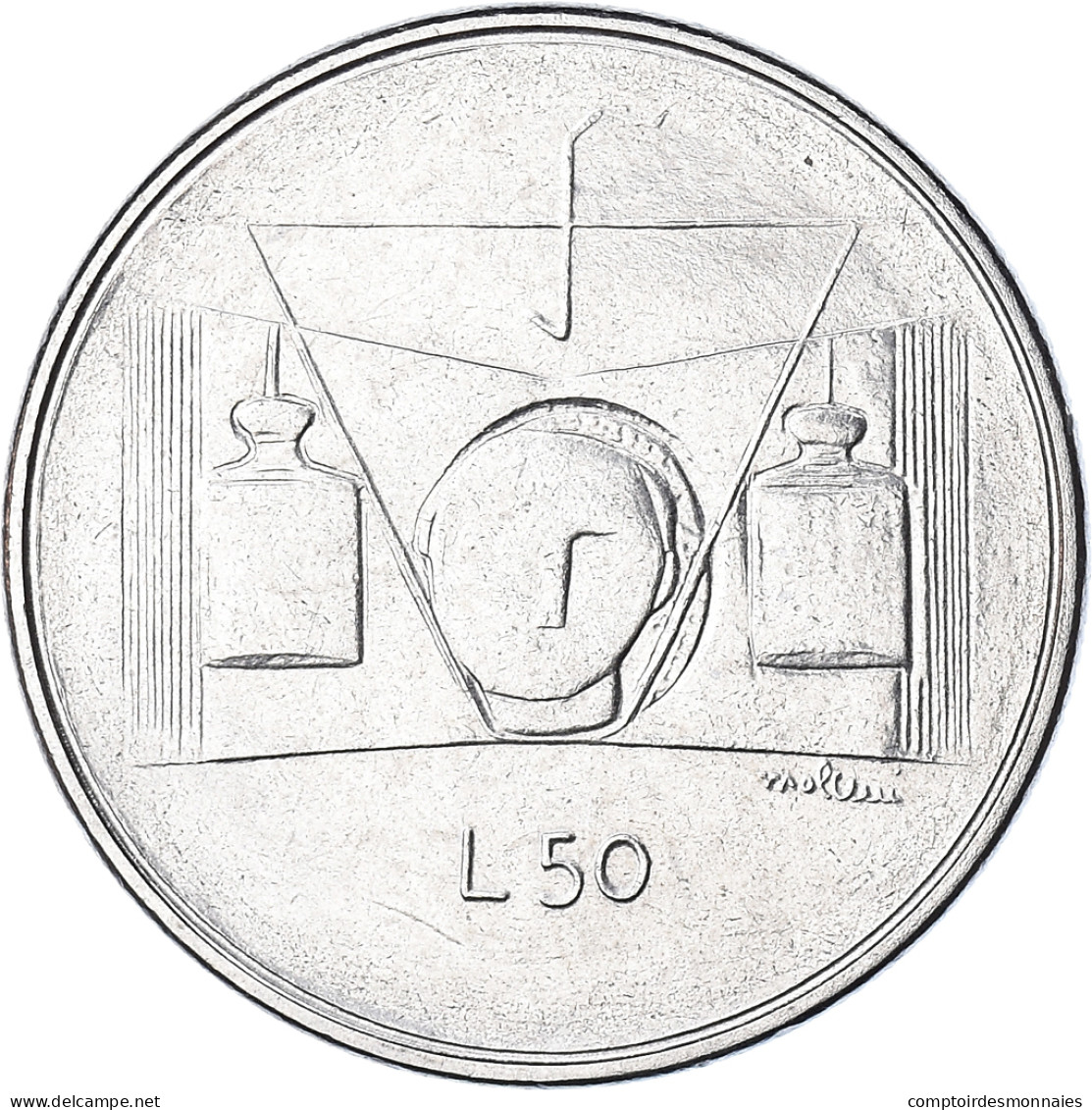 Monnaie, Saint Marin , 50 Lire, 1976, Rome, SPL, Acier, KM:56 - Saint-Marin