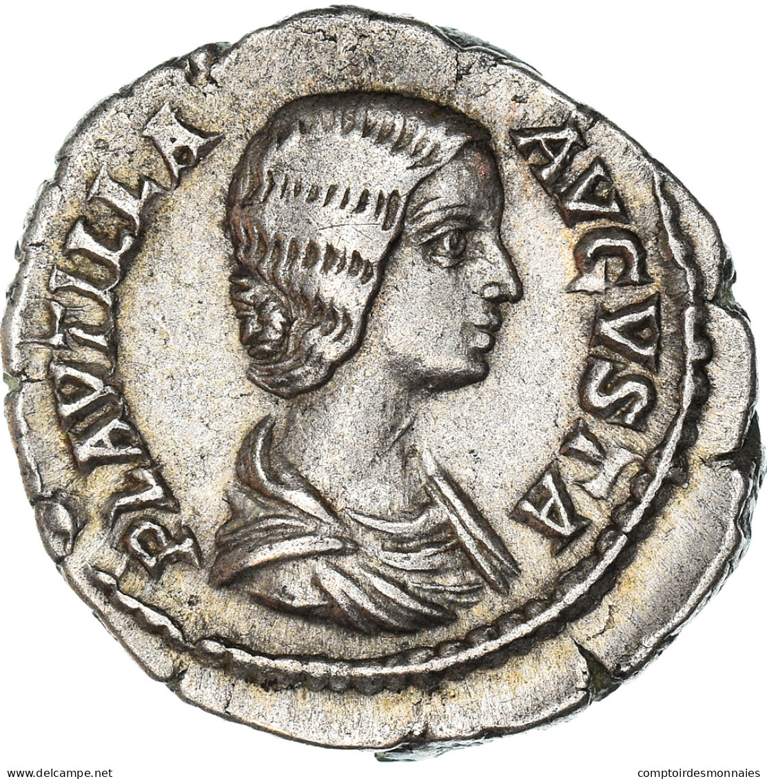 Monnaie, Plautille, Denier, AD 202-205, Rome, TTB+, Argent, RIC:367 - La Dinastia Severi (193 / 235)