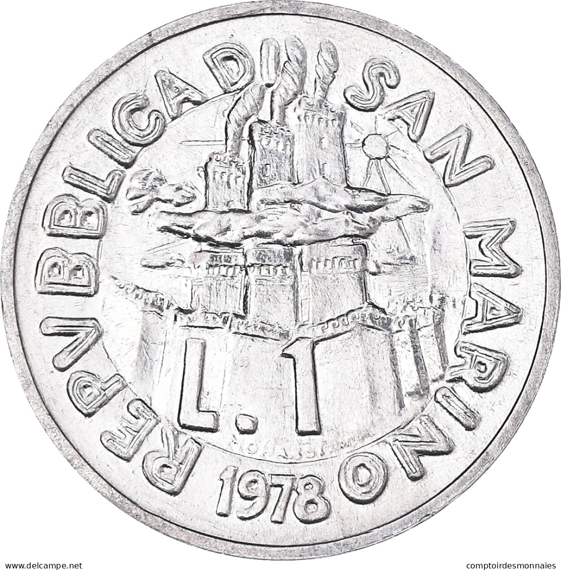 Monnaie, Saint Marin , Lira, 1978, Rome, FDC, Aluminium, KM:76 - Saint-Marin