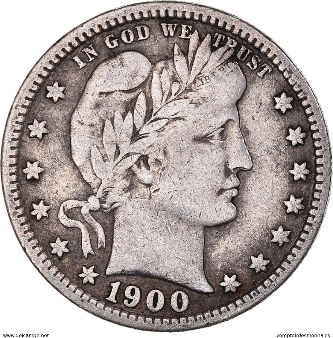 Monnaie, États-Unis, Barber Quarter, Quarter, 1900, U.S. Mint, Philadelphie - 1892-1916: Barber