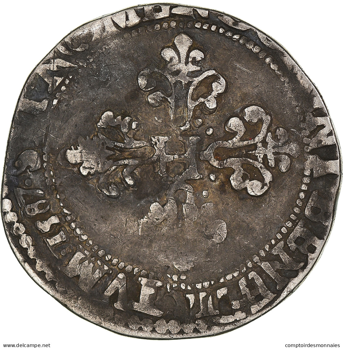 Monnaie, France, Henri III, Demi Franc, 1587, Amiens, TB, Argent, Sombart:4716 - 1574-1589 Henry III