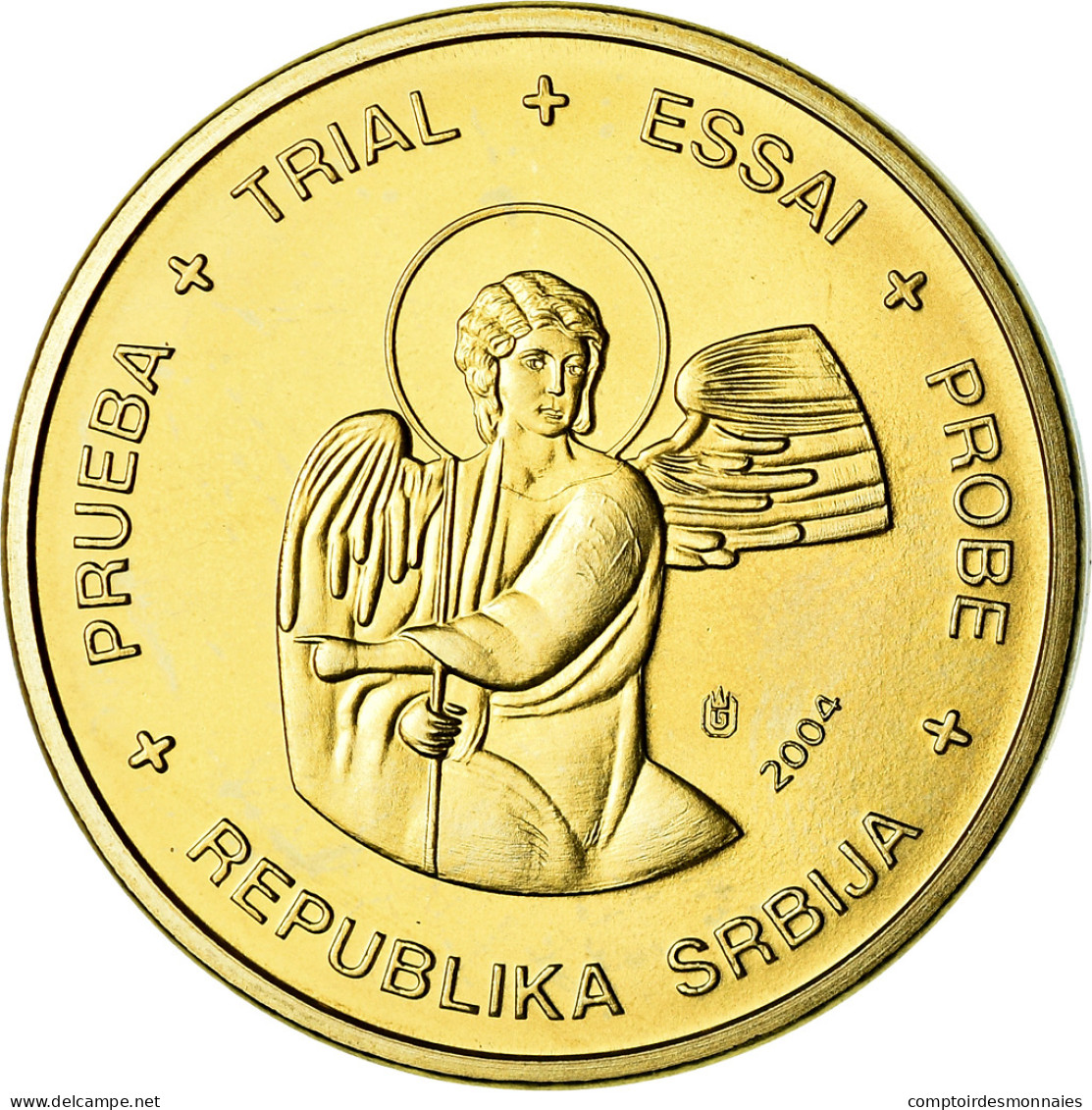 Serbie, 50 Euro Cent, 2004, Unofficial Private Coin, SPL, Laiton - Essais Privés / Non-officiels