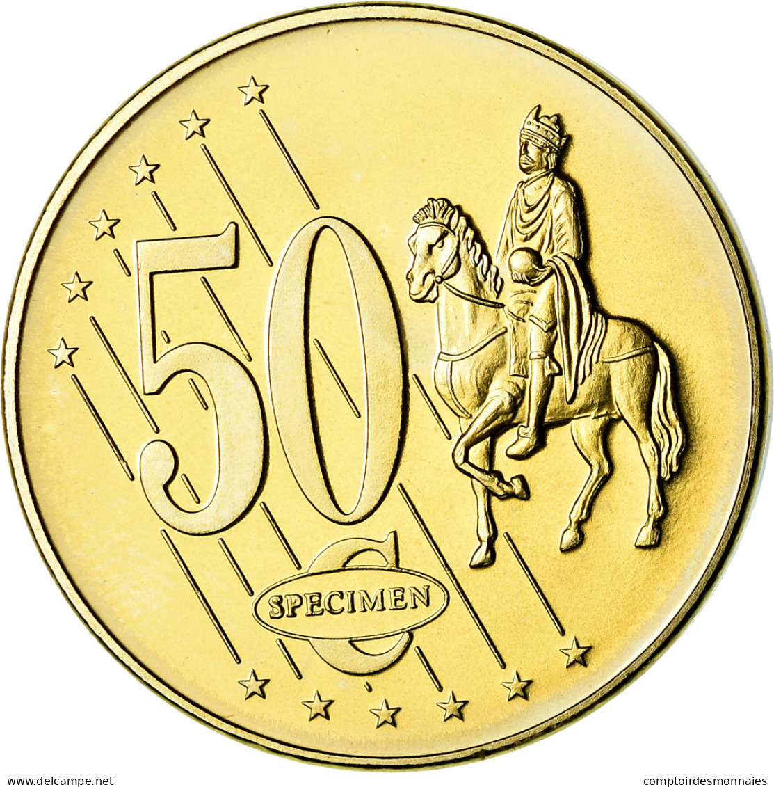 Serbie, 50 Euro Cent, 2004, Unofficial Private Coin, SPL, Laiton - Privatentwürfe