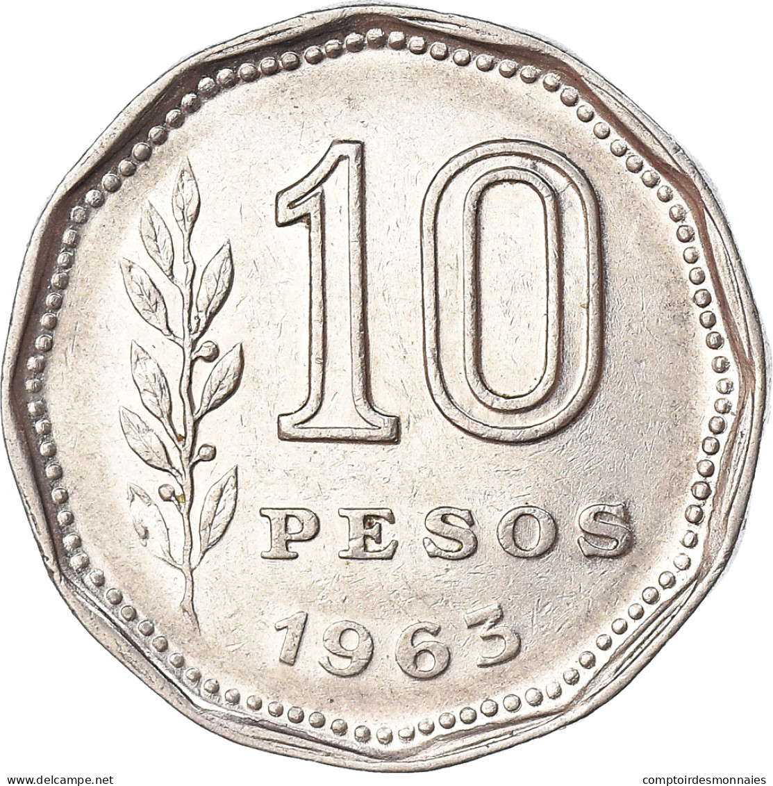 Monnaie, Argentine, 10 Pesos, 1963 - Argentine