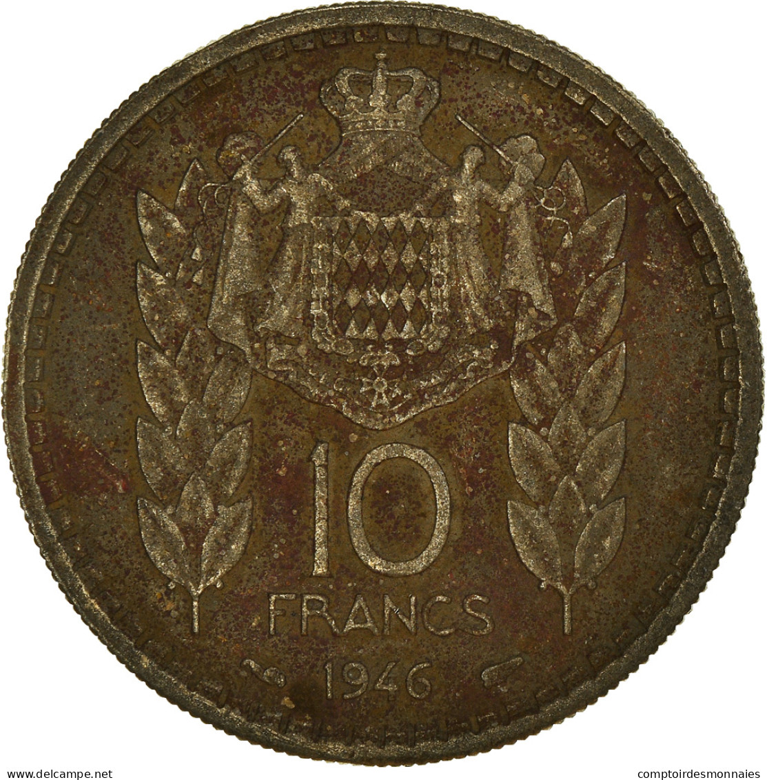 Monnaie, Monaco, 10 Francs, 1946 - 1922-1949 Louis II.