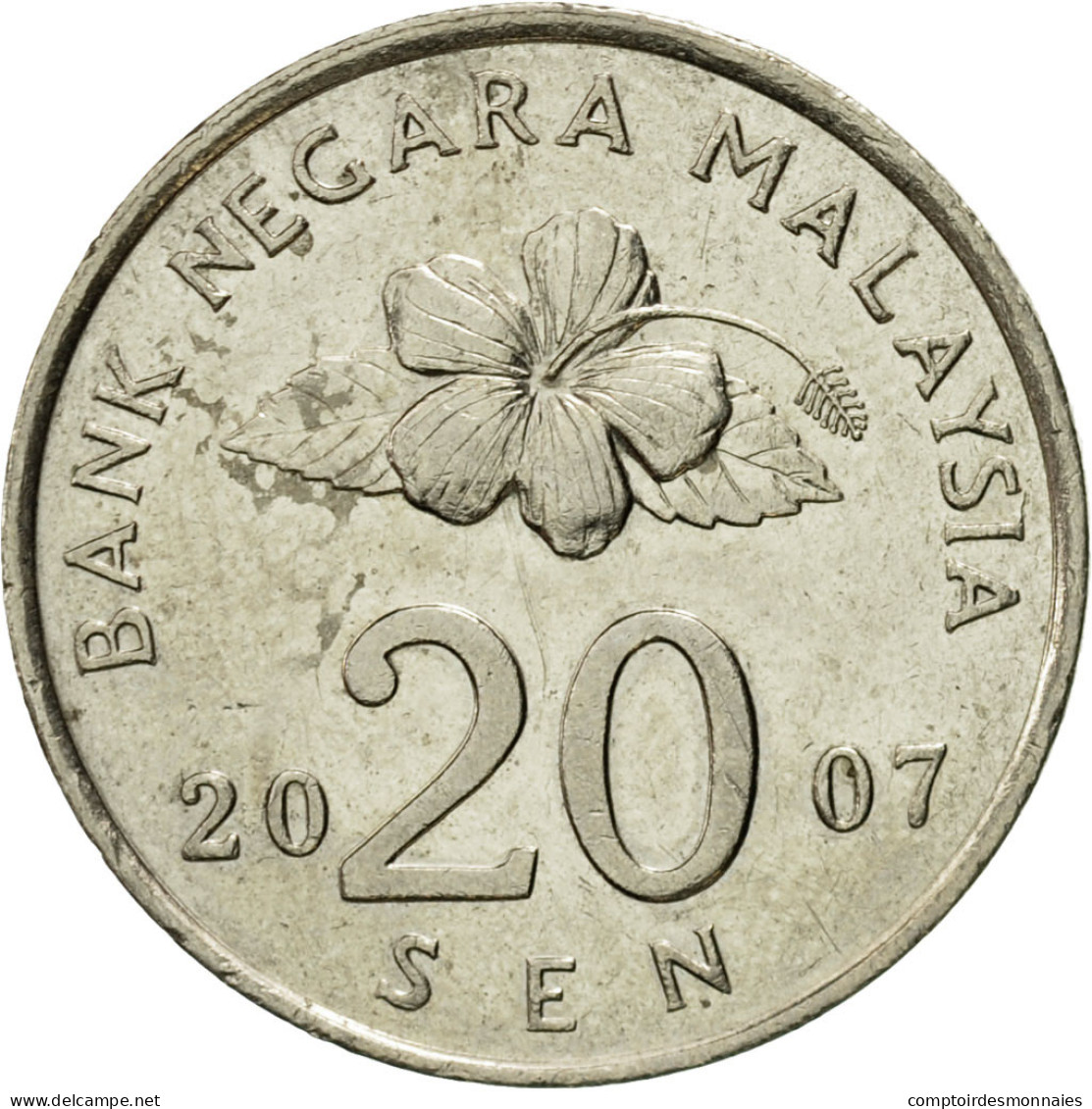 Monnaie, Malaysie, 20 Sen, 2007, TTB, Copper-nickel, KM:52 - Maleisië